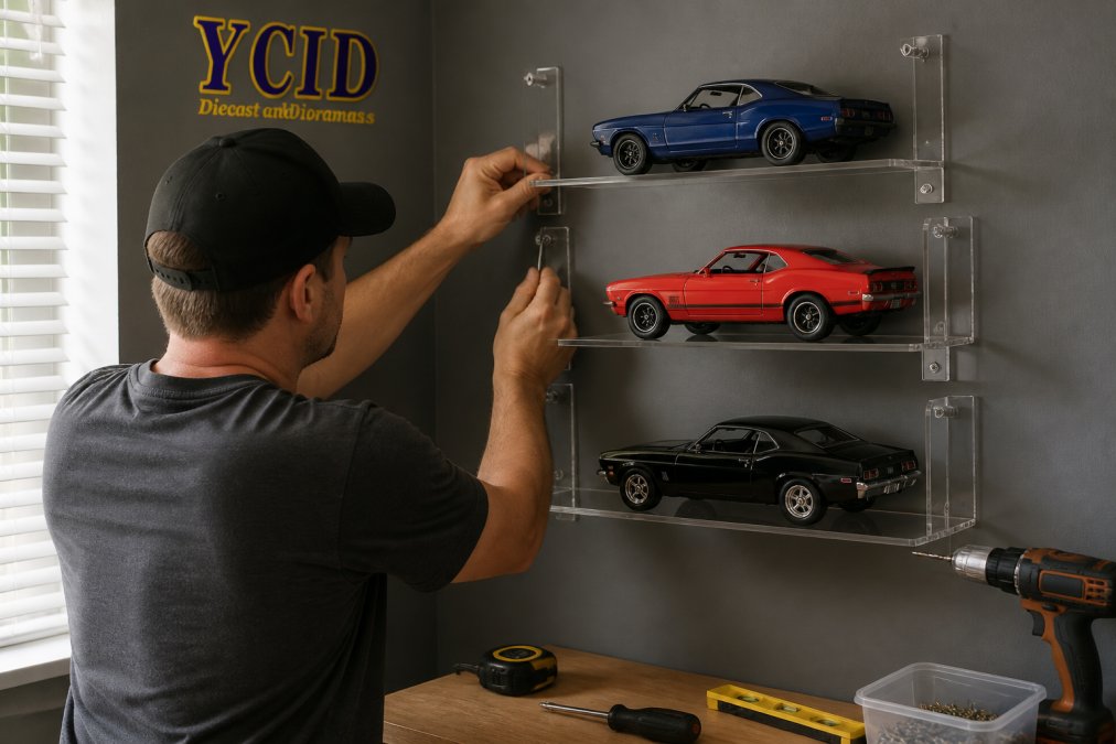 How to Mount 1:18 Diecast Cars in Wall Displays