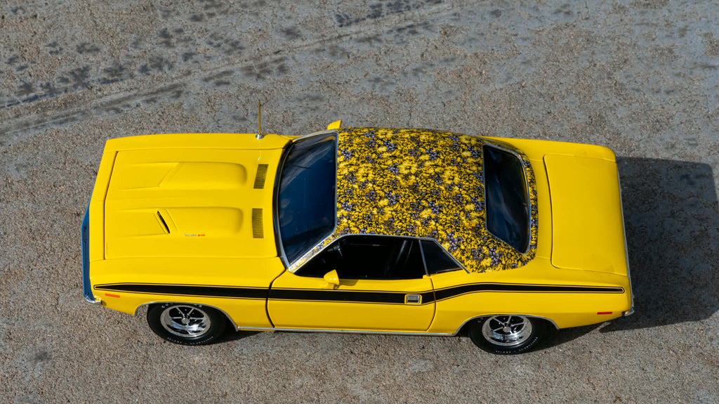 YCID Mod Top #5, 1972 Cuda Lemon Twist Yellow, 1-48