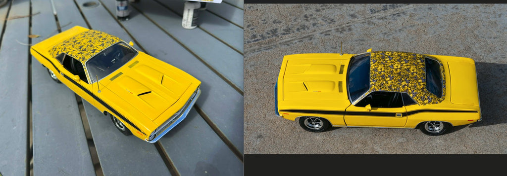 YCID Mod Top #5, 1972 Cuda Lemon Twist Yellow, 1-48