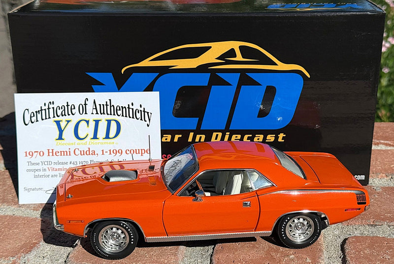 YCID #43, 1970 Hemi Cuda, Vitamin C Orange, 1-199