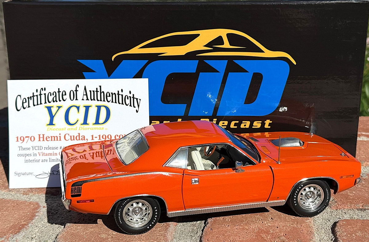YCID #43, 1970 Hemi Cuda, Vitamin C Orange, 1-199